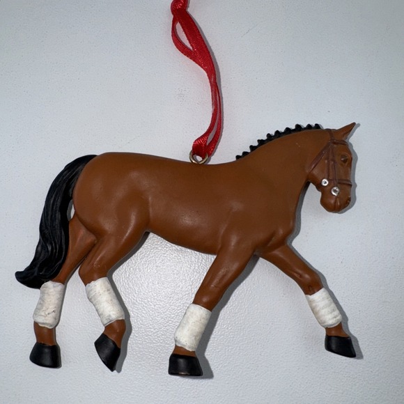 2 x Vintage MIDWEST OF CANNON FALLS Black Brown Resin‎ DRESSAGE HORSE ORNAMENTS - Picture 4 of 8